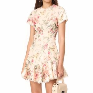 Zimmerman peach floral short dress